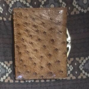 Genuine vintage Ostriches Leather Wallet